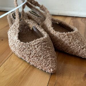 Gianni Bini Britnie Faux Shearling Kitten Heel Slingback Pumps